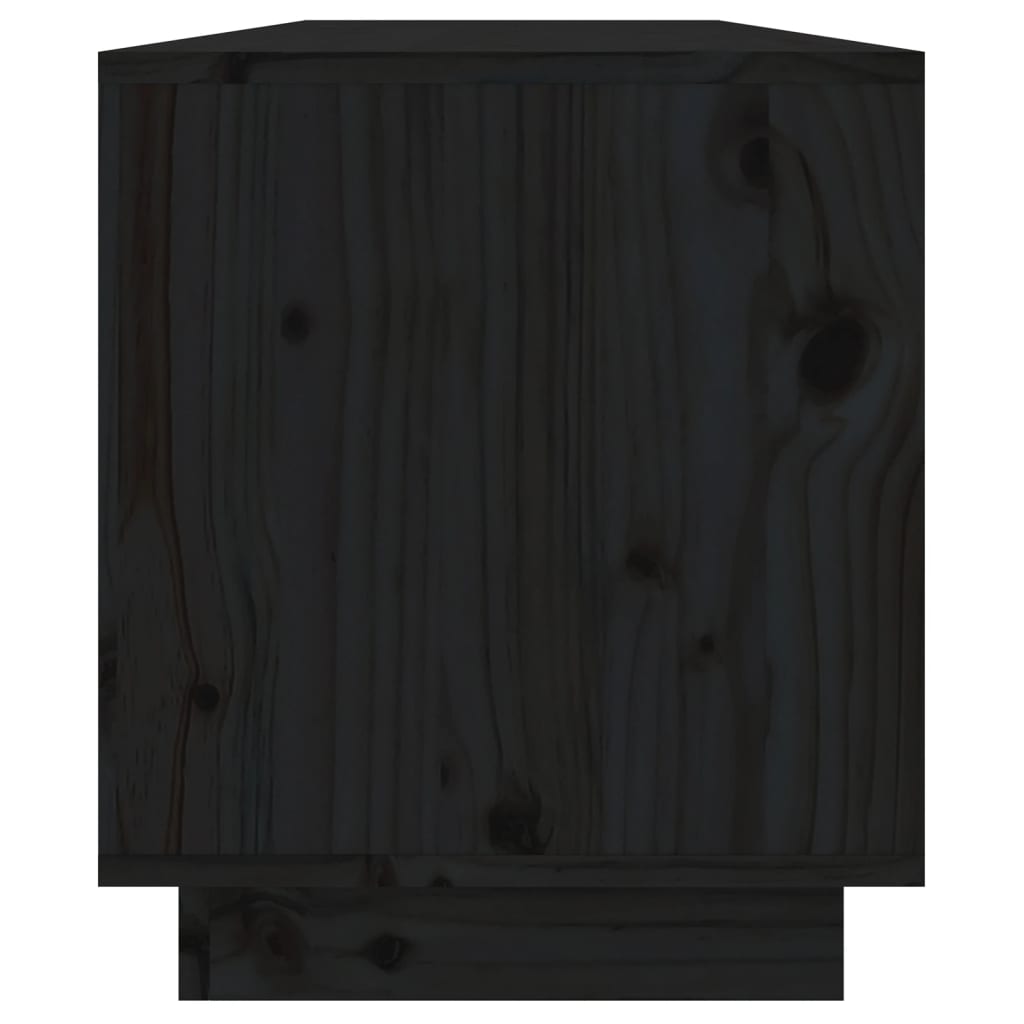 vidaXL TV skříňka černá 110,5 x 34 x 40 cm masivní borové dřevo