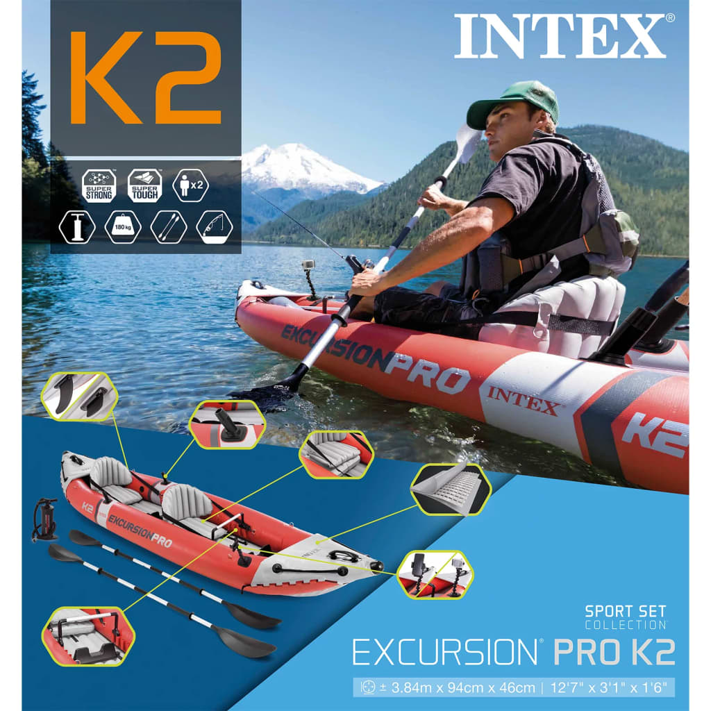 Intex Nafukovací kajak Excursion Pro 384 x 94 x 46 cm 68309NP