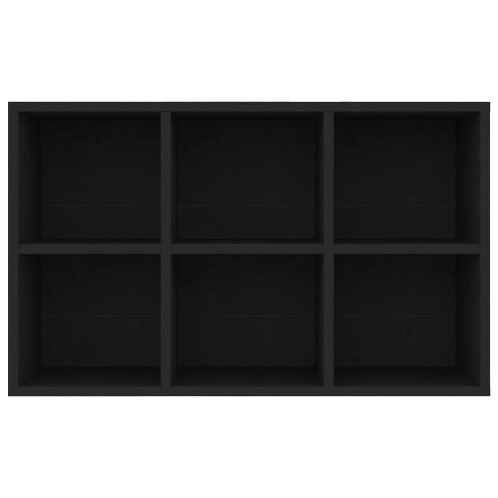 vidaXL Knihovna/příborník černá 66x30x98 cm dřevotříska