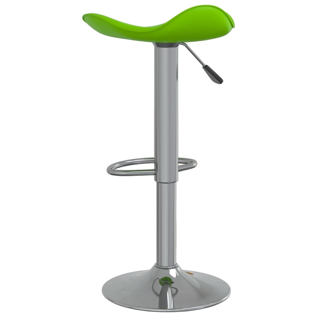 vidaXL Barové stoličky 2 ks zelené chromovaná ocel a umělá kůže