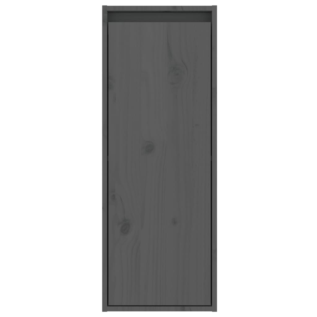 vidaXL Nástěnná skříňka šedá 30 x 30 x 80 cm masivní borové dřevo