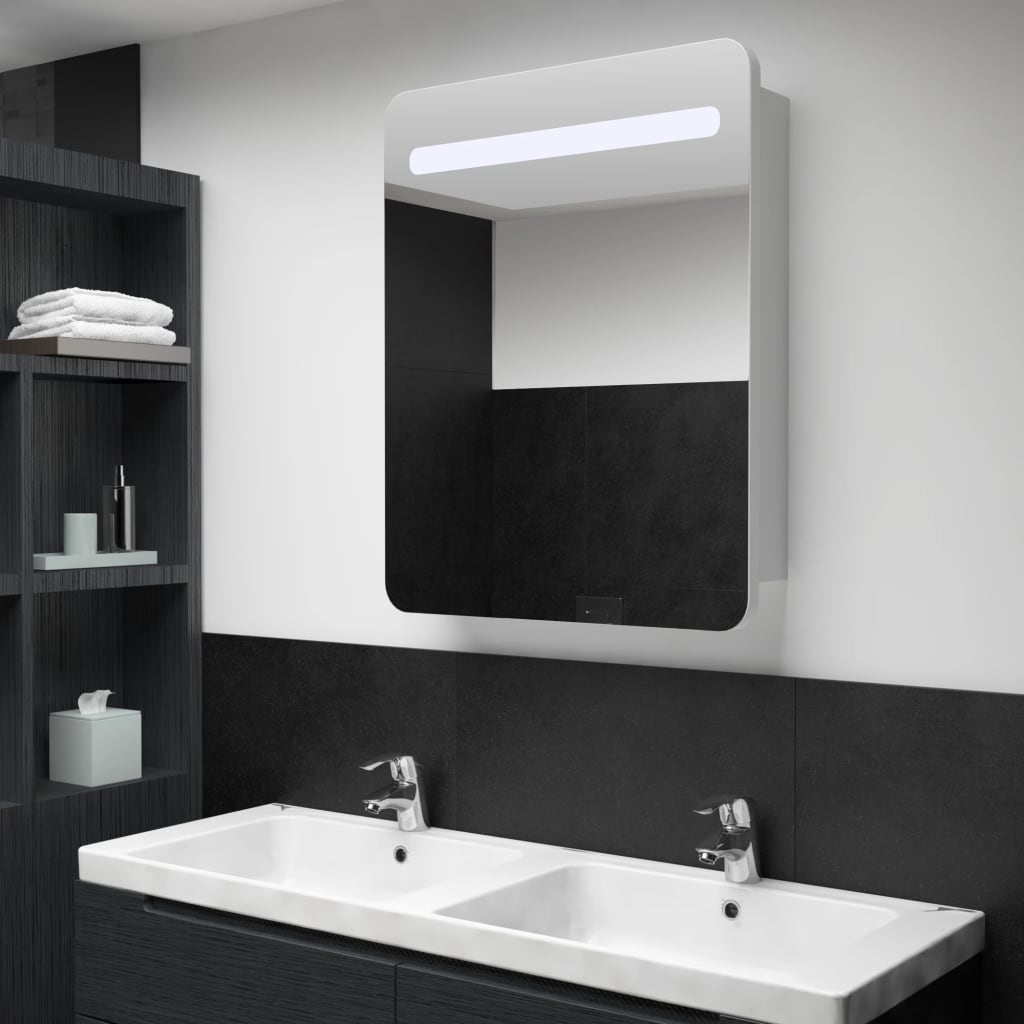 vidaXL LED koupelnová skříňka se zrcadlem 60 x 11 x 80 cm