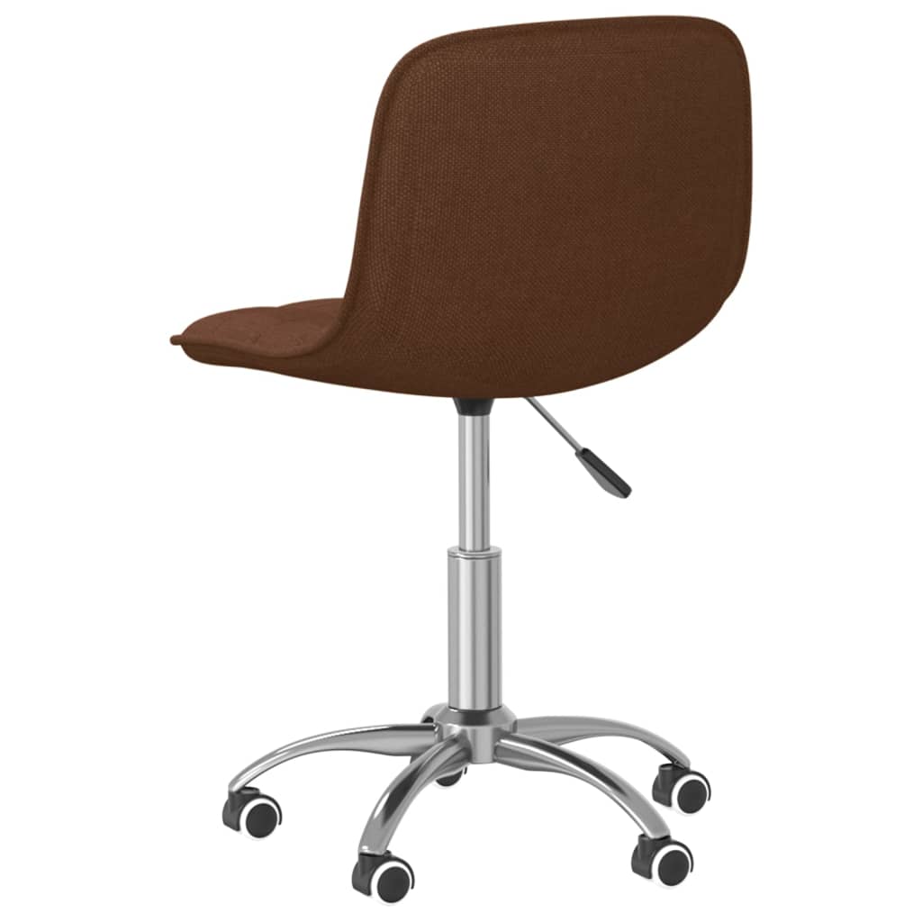 vidaXL Otočná kancelářská židle hnědá textil
