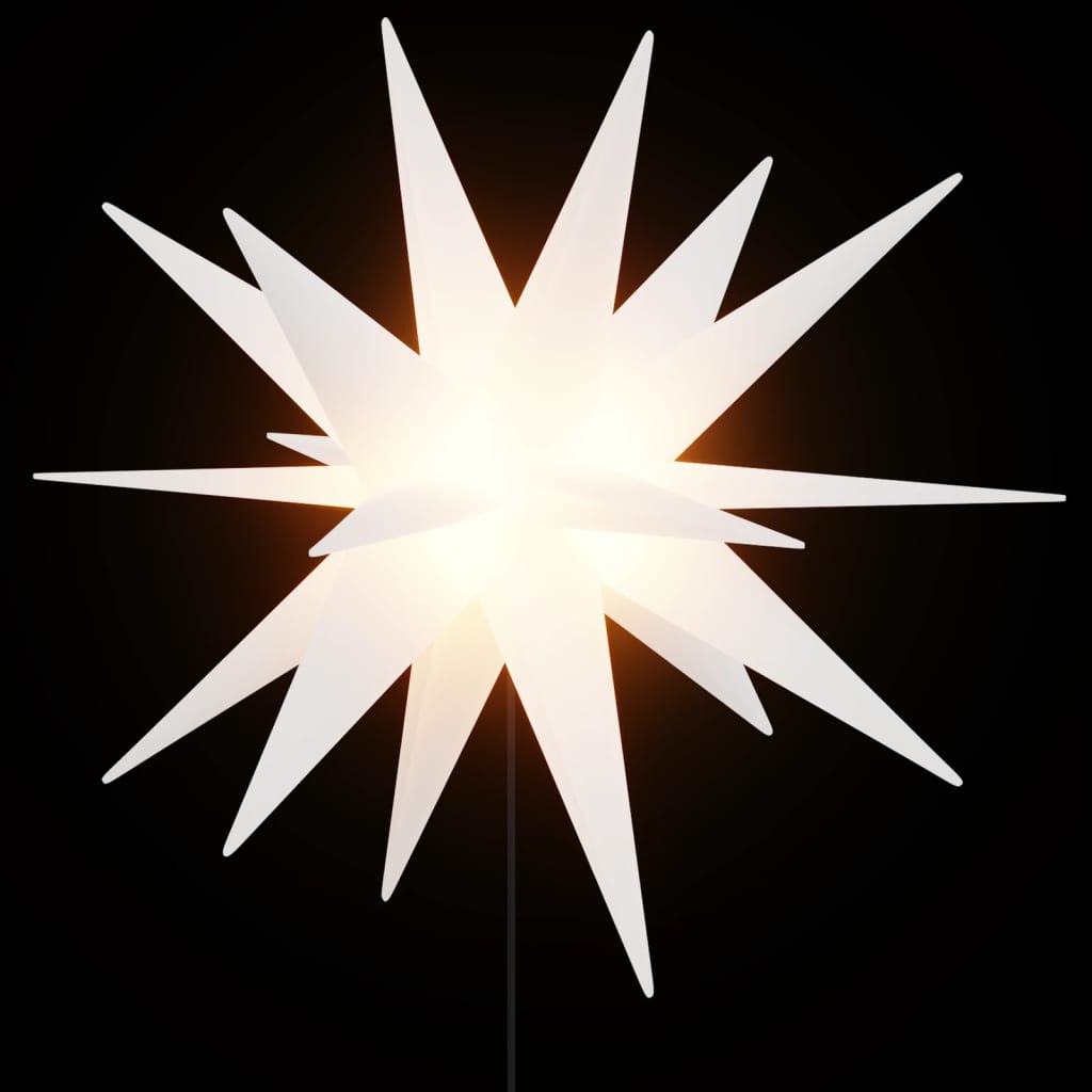 vidaXL Svítící vánoční hvězda s hrotem a LED skládací bílá 57 cm