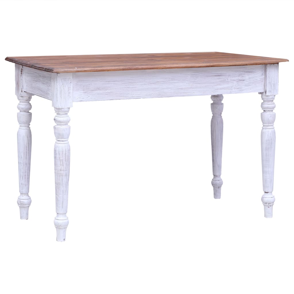 vidaXL Psací stůl se zásuvkami bílý 117x57x57 cm recyklované dřevo