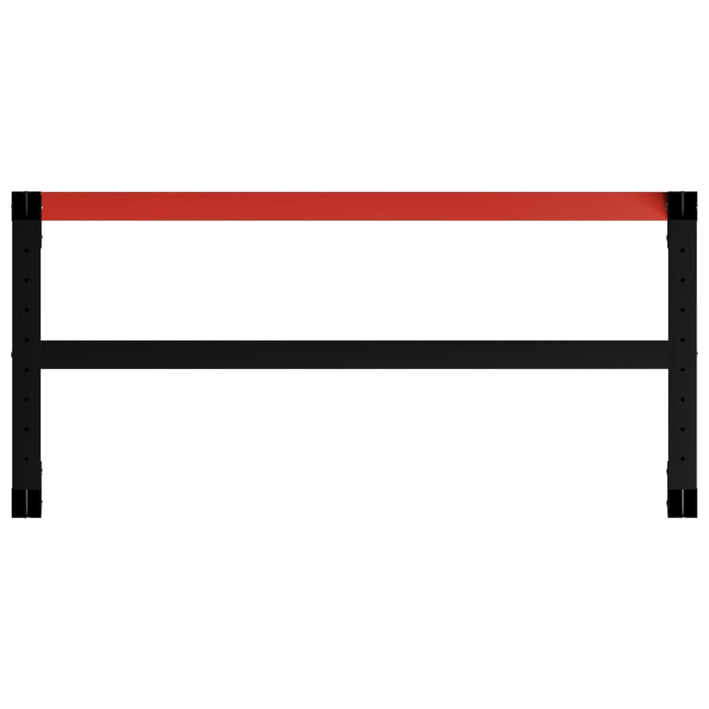 vidaXL Kovový rám pracovního stolu 120 x 57 x 79 cm černá a červená