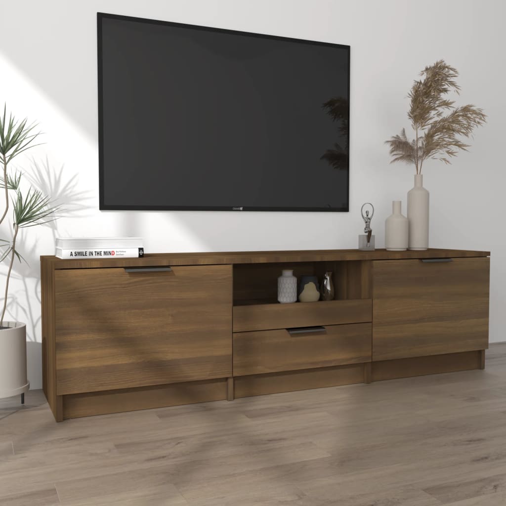 vidaXL TV skříňka hnědý dub 140 x 35 x 40 cm kompozitní dřevo