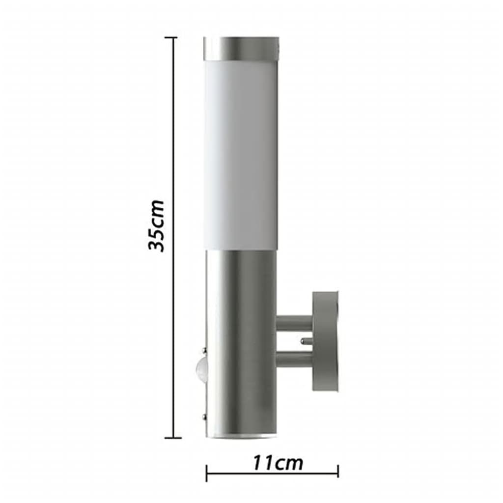 Nástěnné vodotěsné svítidlo s pohybovým čidlem - 2 ks