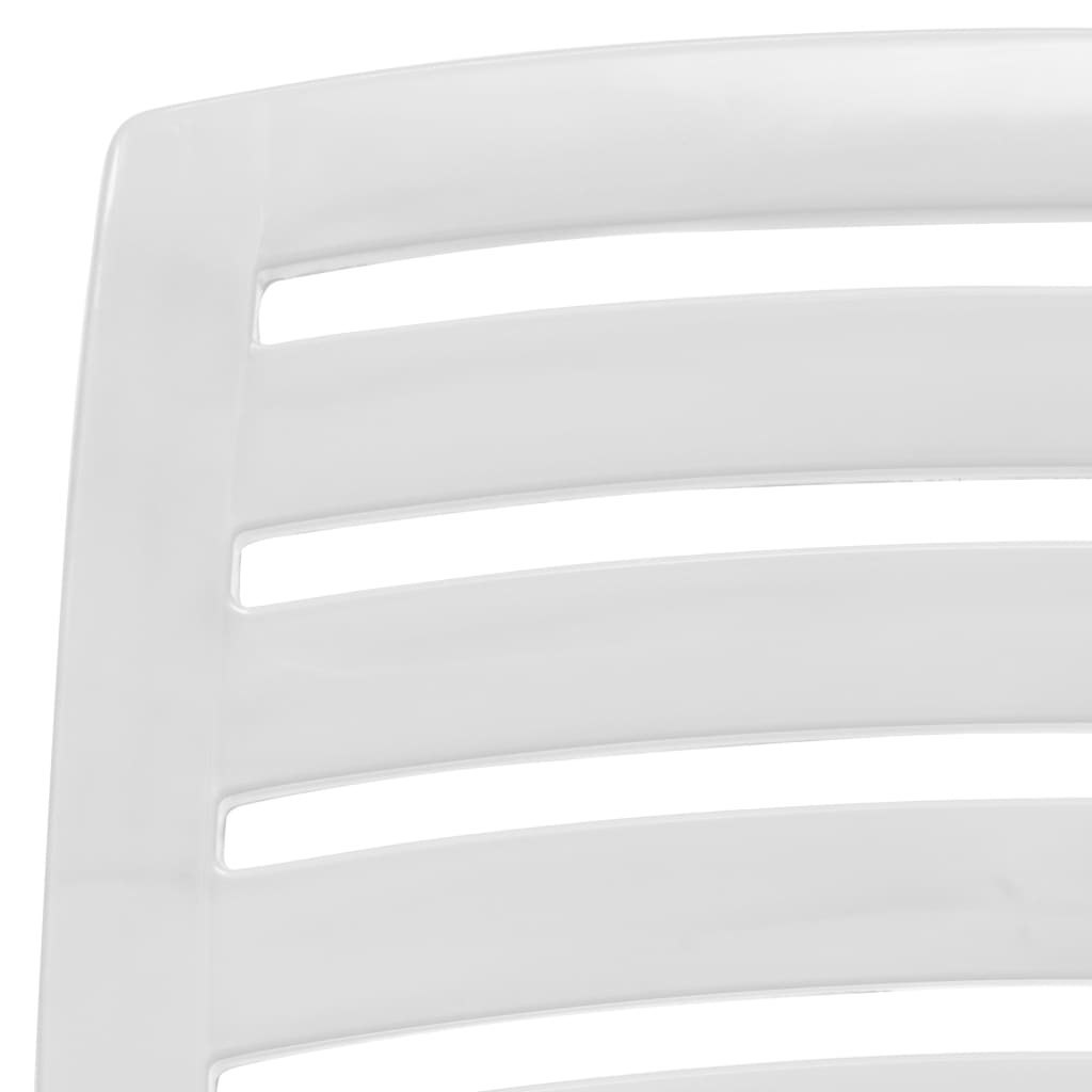 vidaXL Dětské skládací plážové židle 4 ks plastové bílé