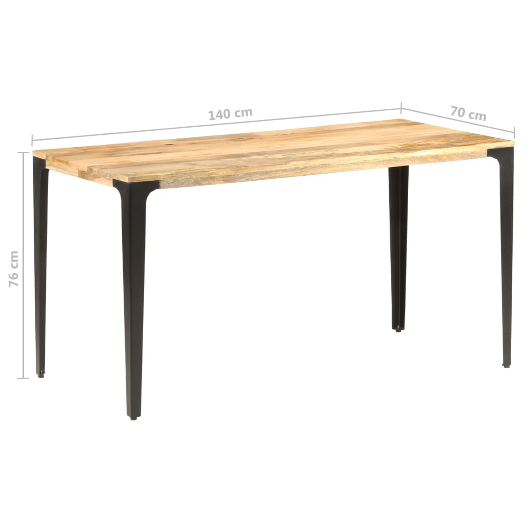 vidaXL Jídelní stůl 140 x 70 x 76 cm masivní mangovníkové dřevo