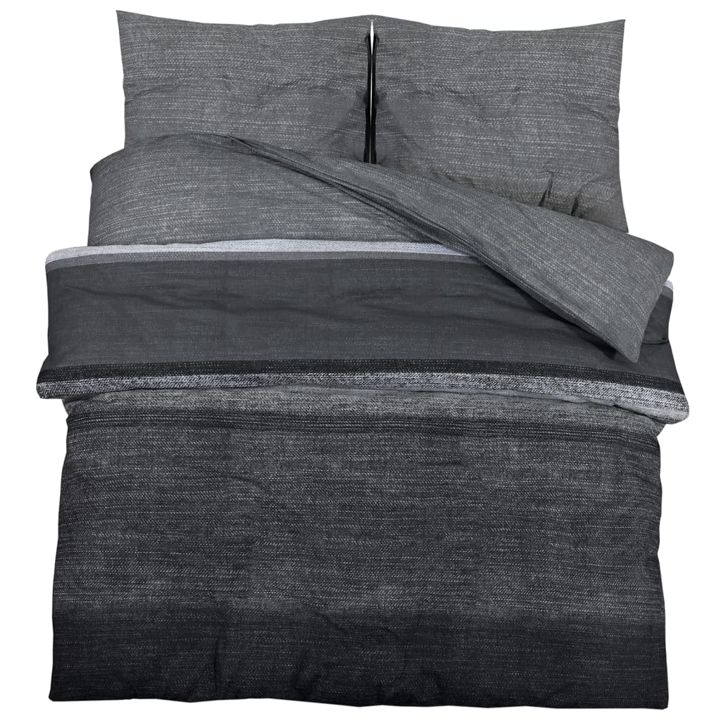 vidaXL Sada ložního prádla tmavě šedá 260 x 240 cm bavlna
