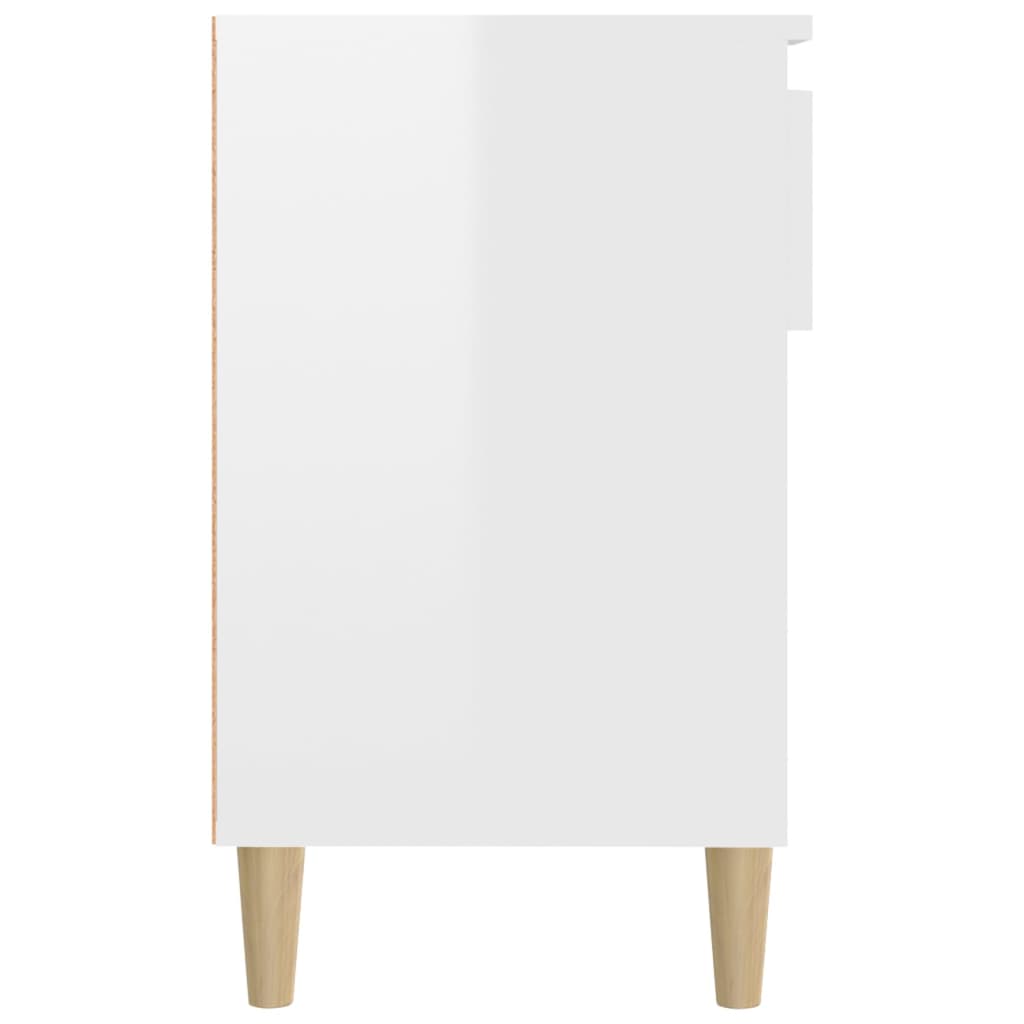 vidaXL Botník bílý s vysokým leskem 102x36x60 cm kompozitní dřevo