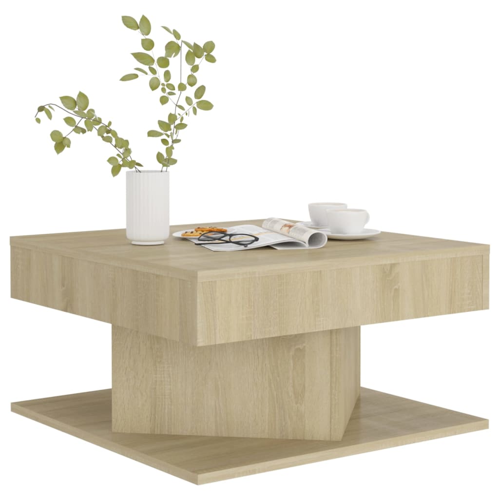 vidaXL Konferenční stolek dub sonoma 57 x 57 x 30 cm dřevotříska