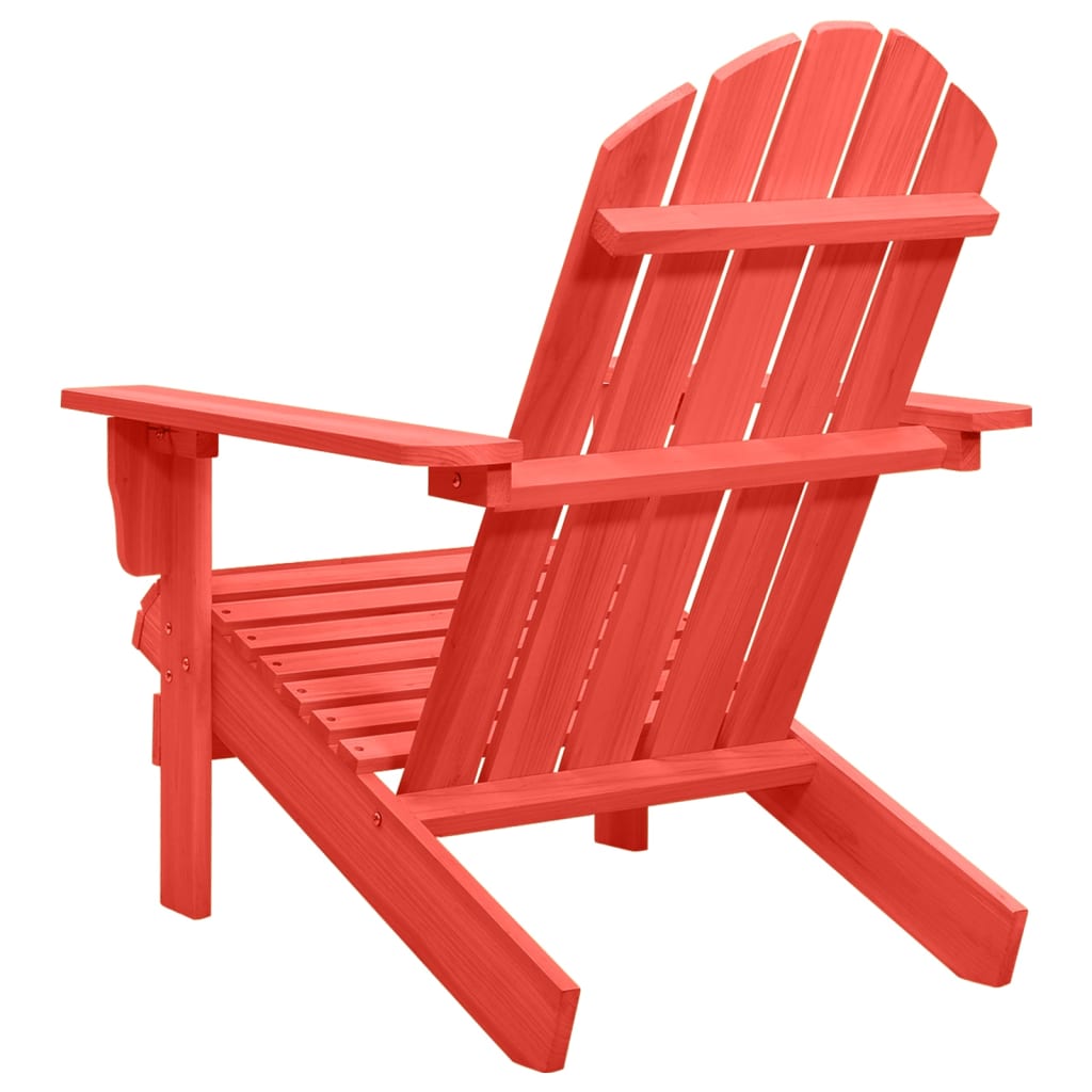 vidaXL Zahradní židle Adirondack masivní jedlové dřevo červená
