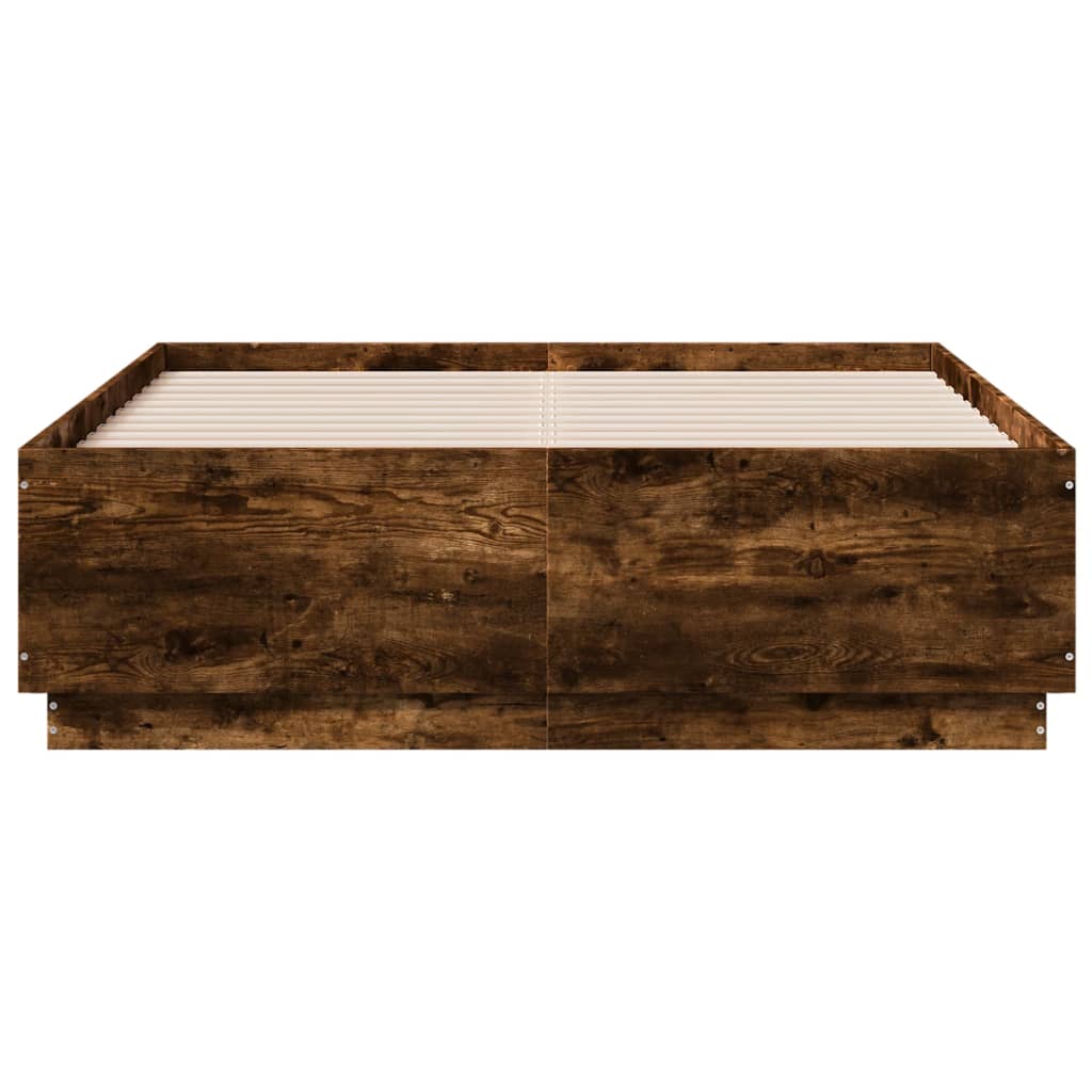 vidaXL Rám postele kouřový dub 120 x 190 cm kompozitní dřevo