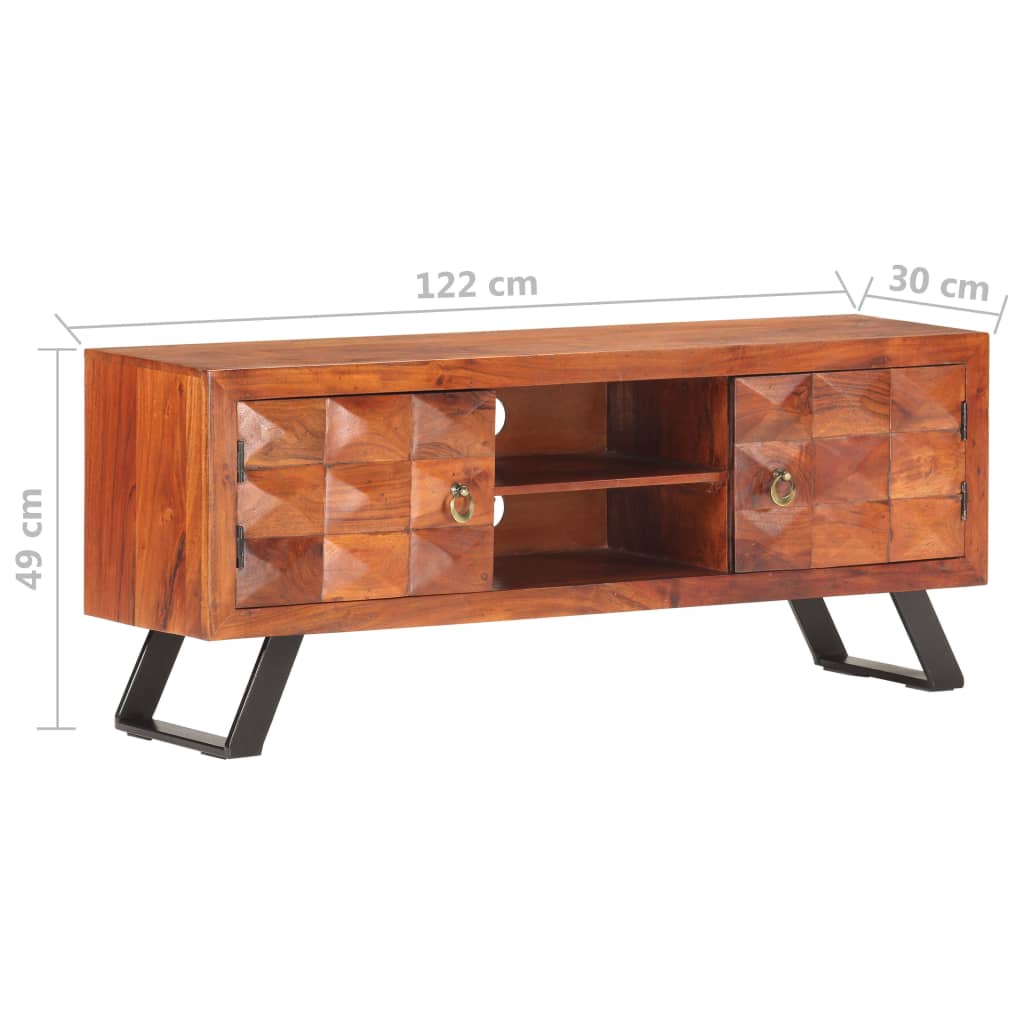 vidaXL TV stolek 122 x 30 x 49 cm masivní akáciové dřevo