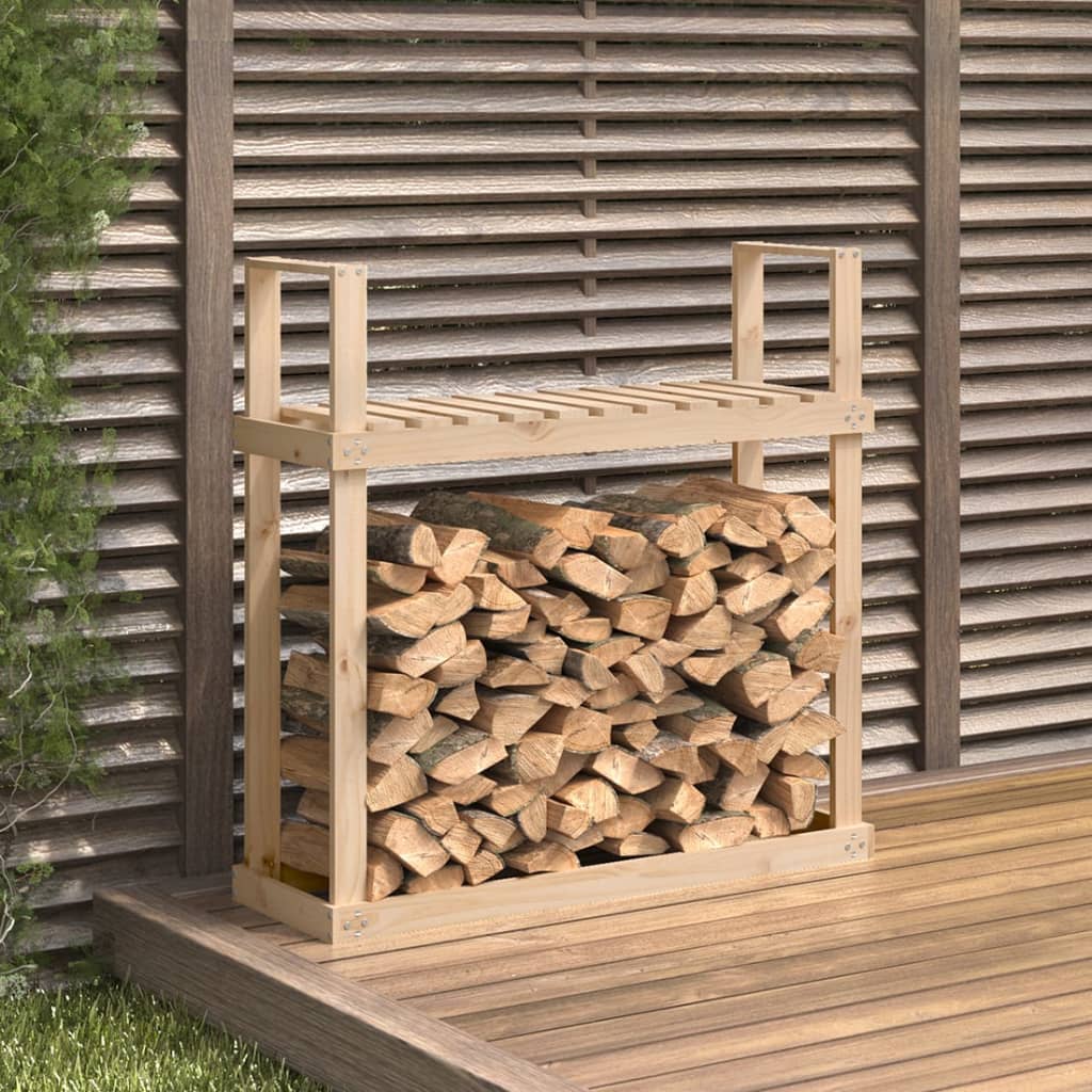 vidaXL Stojan na dřevo 110 x 35 x 108,5 cm masivní borovice