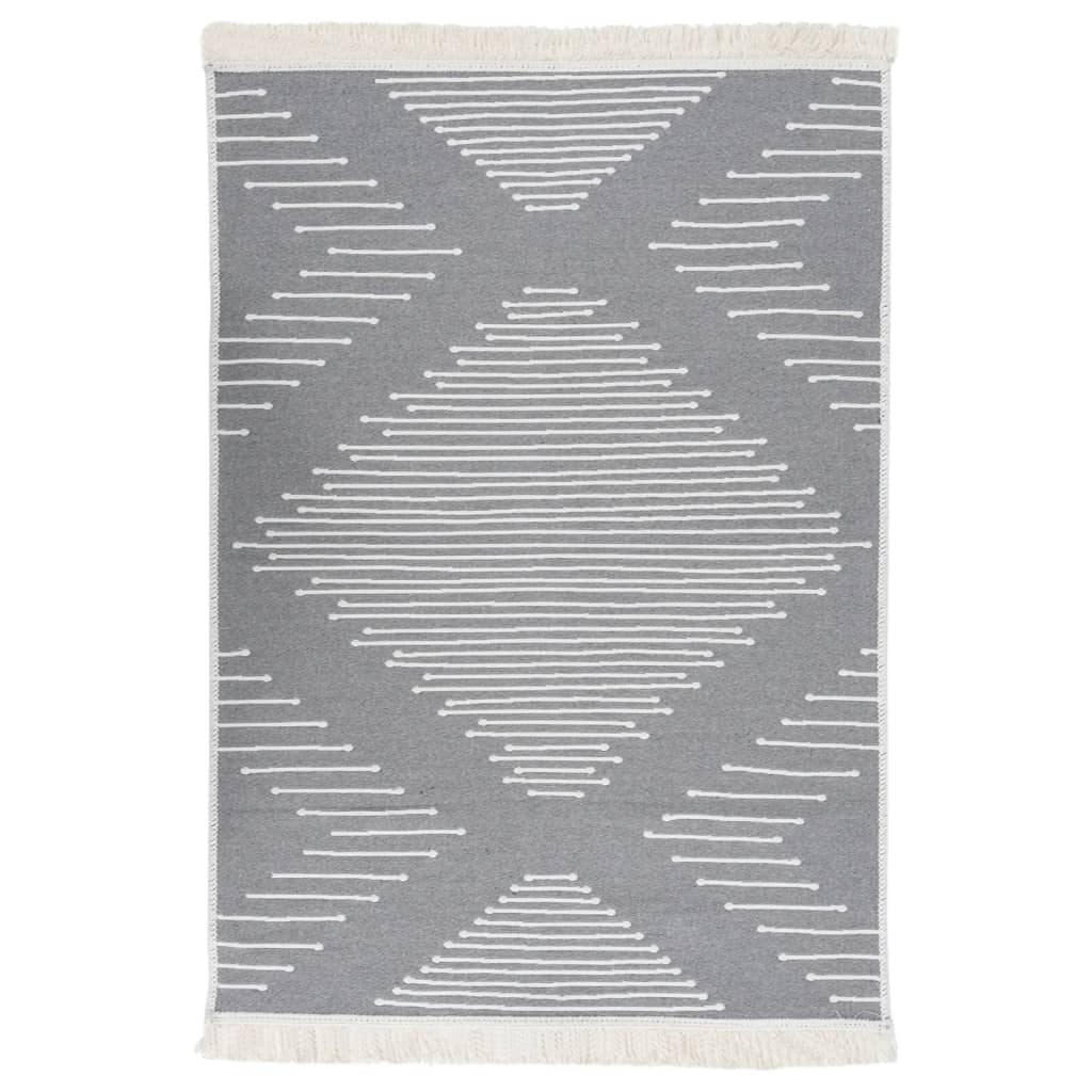 vidaXL Koberec tmavě šedý 160 x 230 cm bavlna