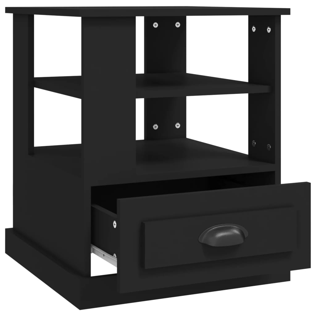 vidaXL Odkládací stolek černý 50 x 50 x 60 cm kompozitní dřevo