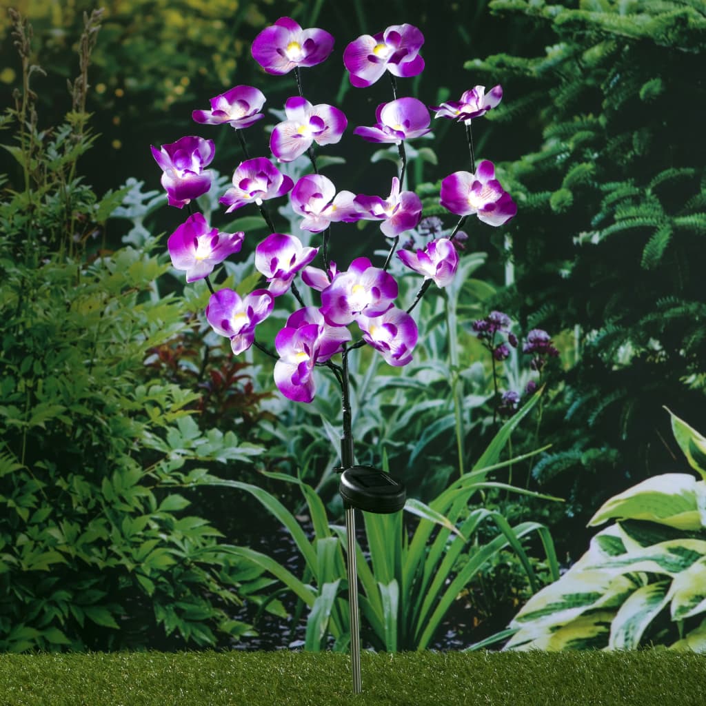 HI Solární LED světlo v designu orchidejí 75 cm