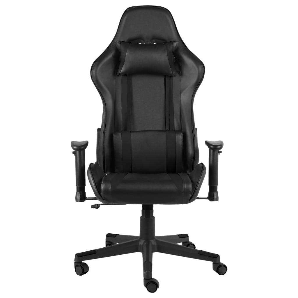 vidaXL Otočná herní židle černá PVC