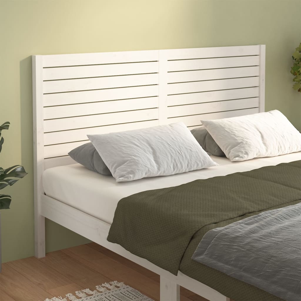 vidaXL Čelo postele bílé 156 x 4 x 100 cm masivní borovice