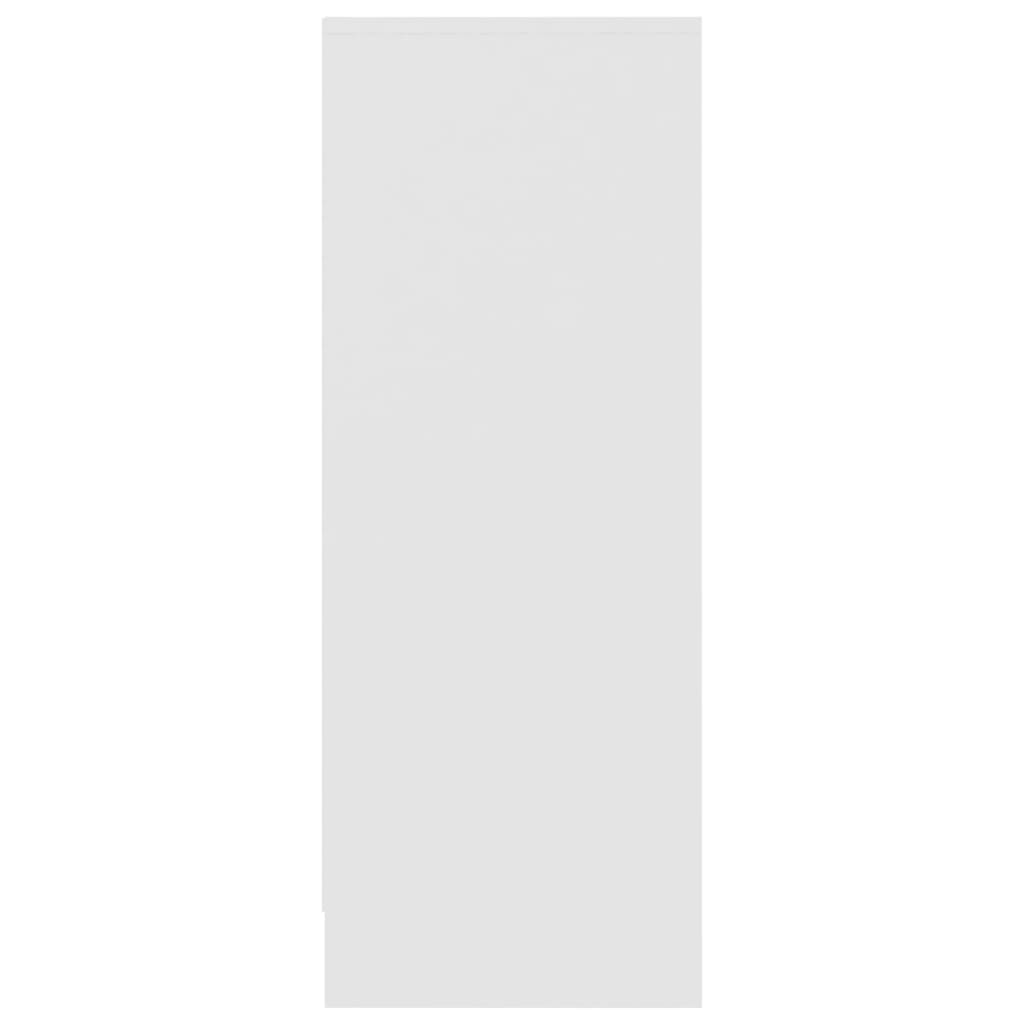 vidaXL Botník bílý 31,5 x 35 x 90 cm dřevotříska