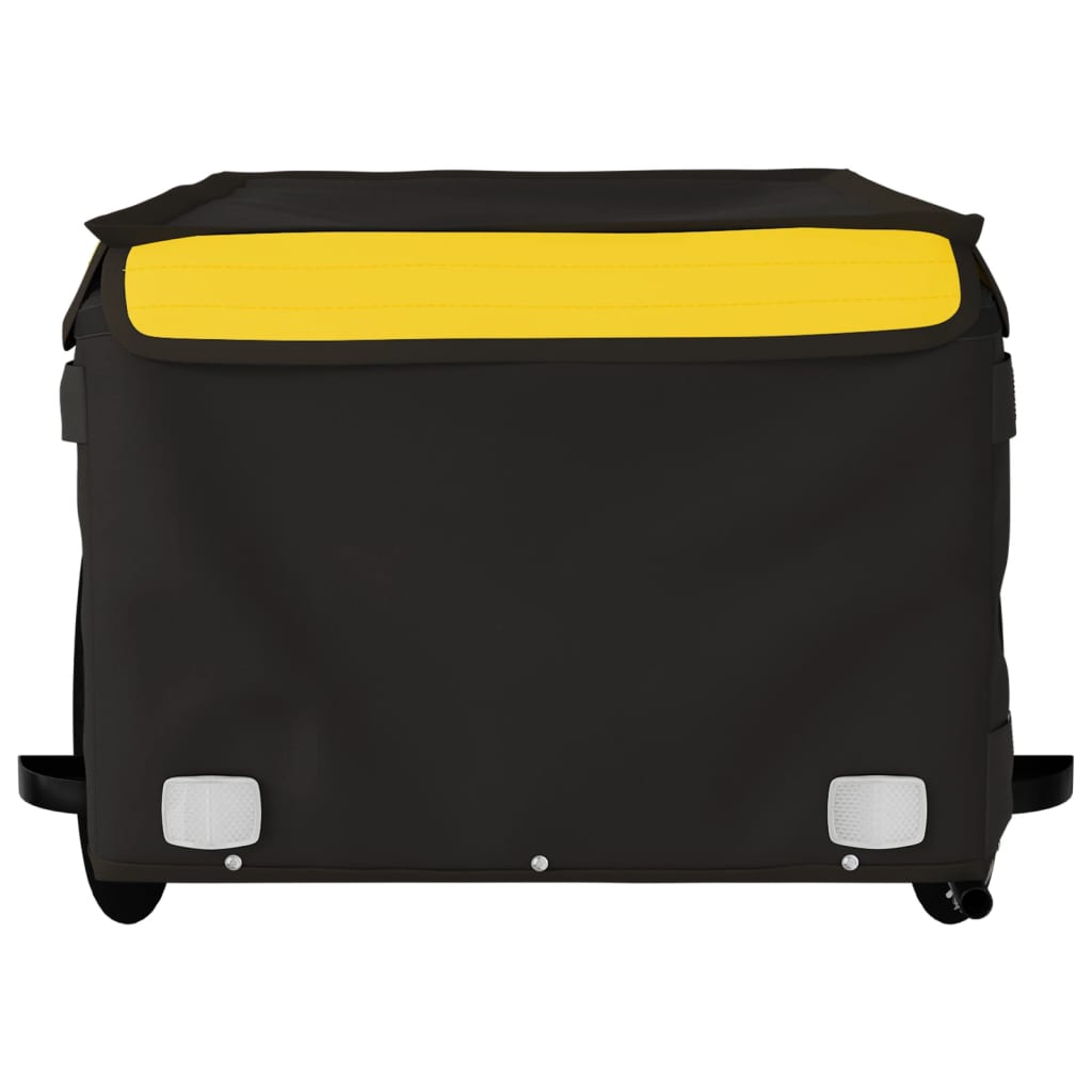 vidaXL Vozík za kolo černý a žlutý 45 kg železo