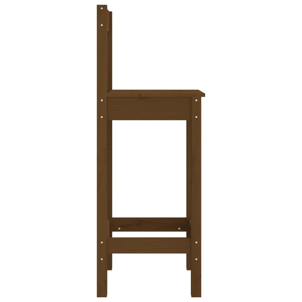 vidaXL Barové židle 2 ks medově hnědé 40x41,5x112 cm masivní borovice