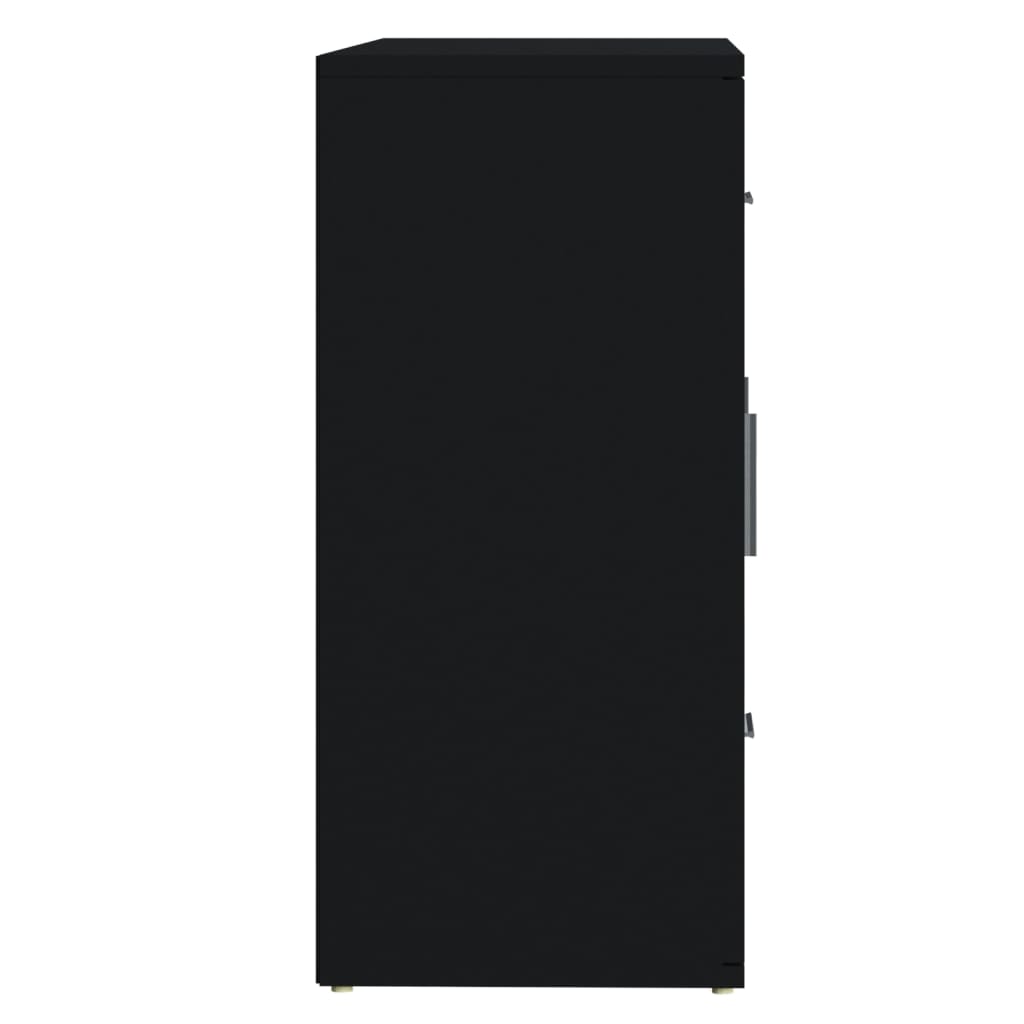 vidaXL Příborník černý 91 x 29,5 x 65 cm kompozitní dřevo