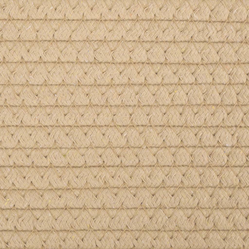 vidaXL Úložný koš béžový a bílý Ø 40 x 25 cm bavlna