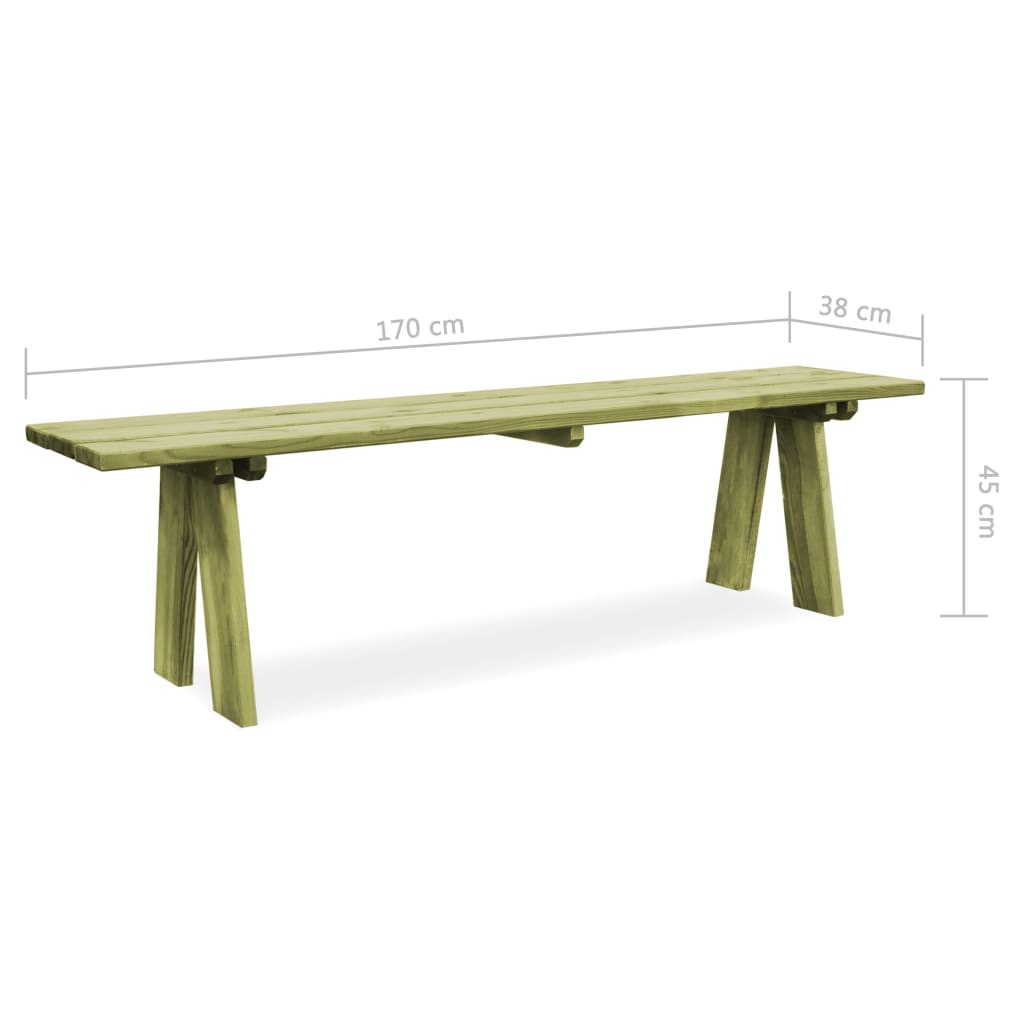 vidaXL Zahradní lavice 170 cm impregnované borové dřevo