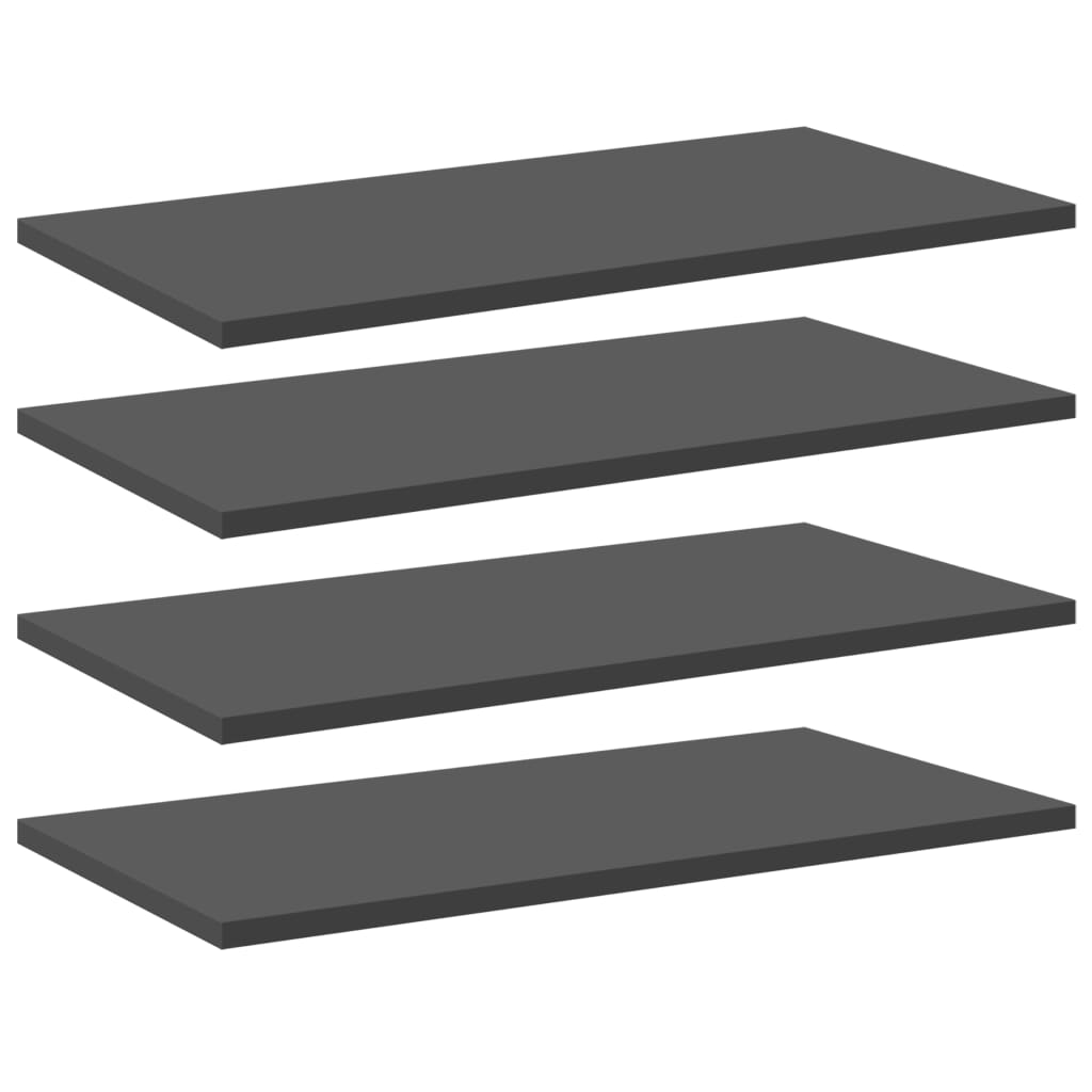 vidaXL Přídavné police 8 ks šedé 60 x 30 x 1,5 cm dřevotříska