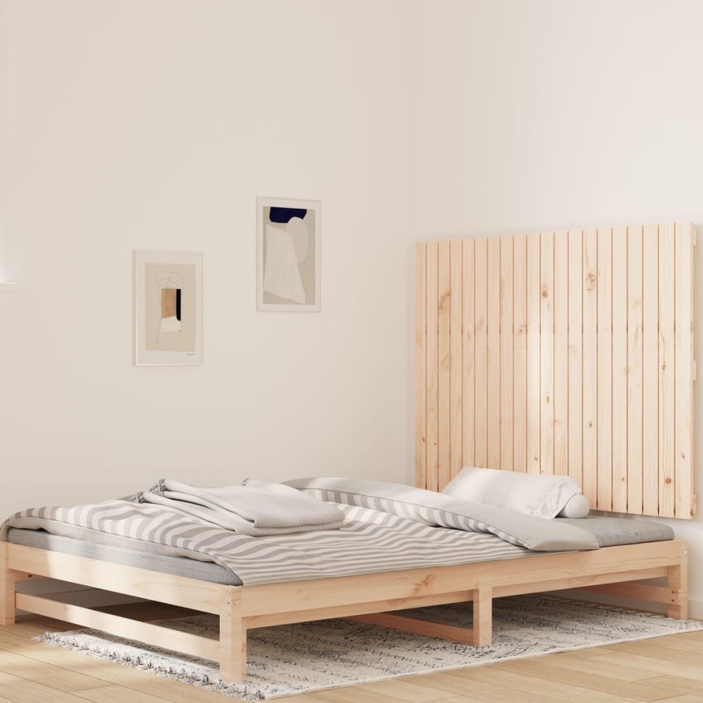 vidaXL Nástěnné čelo postele 127,5 x 3 x 90 cm masivní borové dřevo