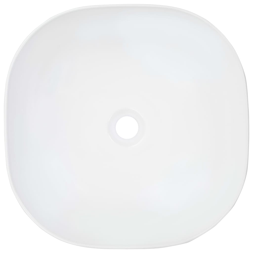 vidaXL Umyvadlo bílé 42,5 x 42,5 x 14,5 cm keramika