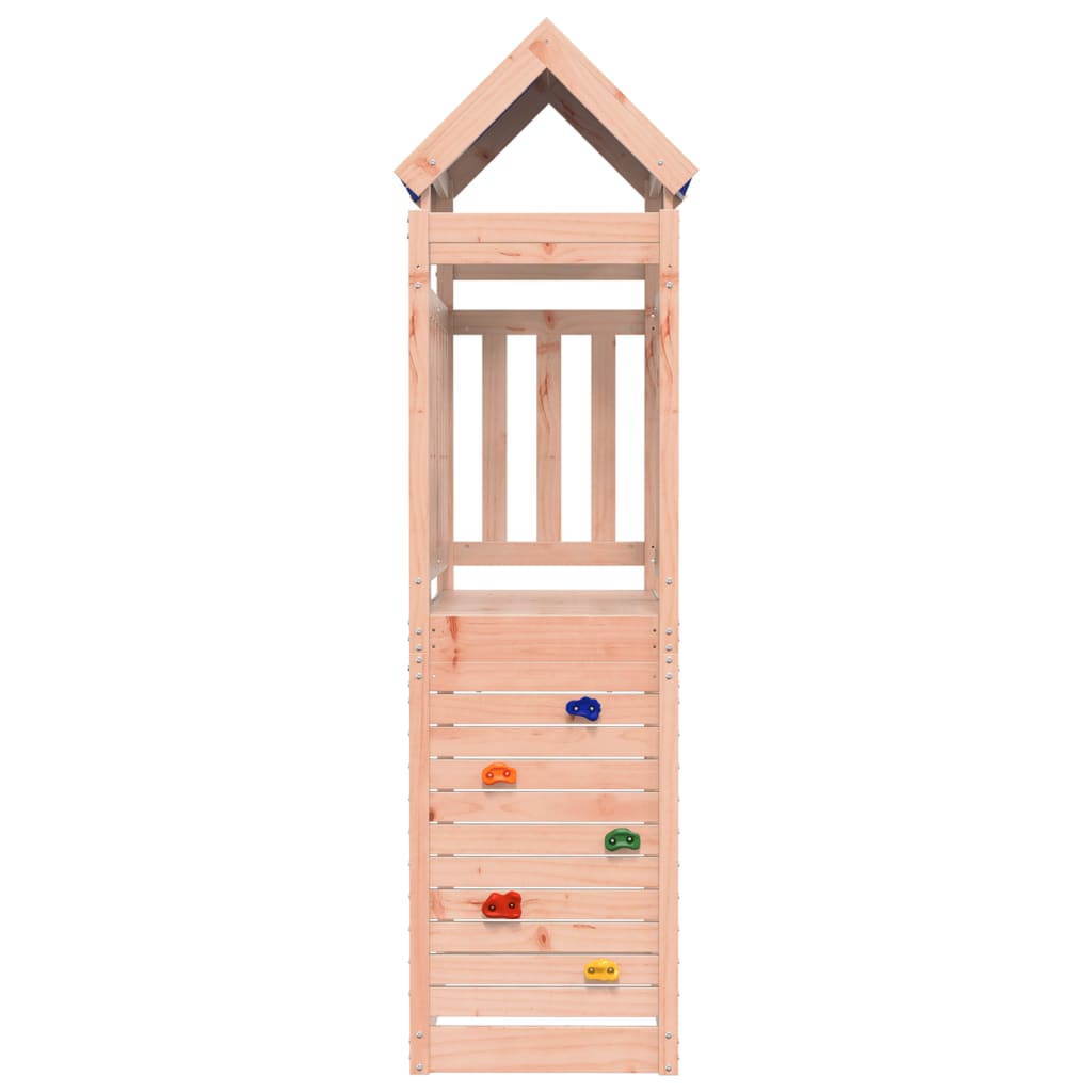 vidaXL Hrací věž s lezeckou stěnou 110,5x52,5x215 cm masivní douglaska