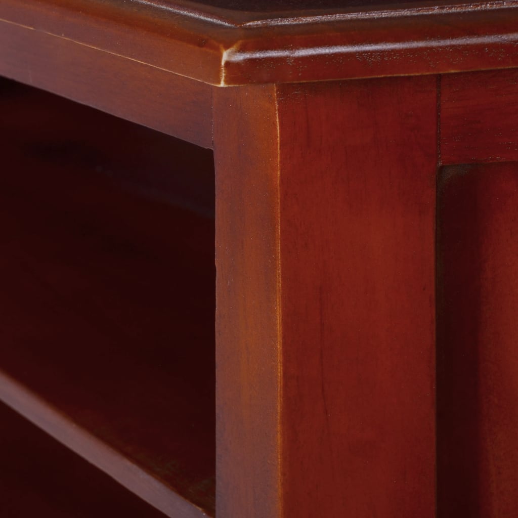 vidaXL Rohový TV stolek klasicky hnědý masivní mahagonové dřevo