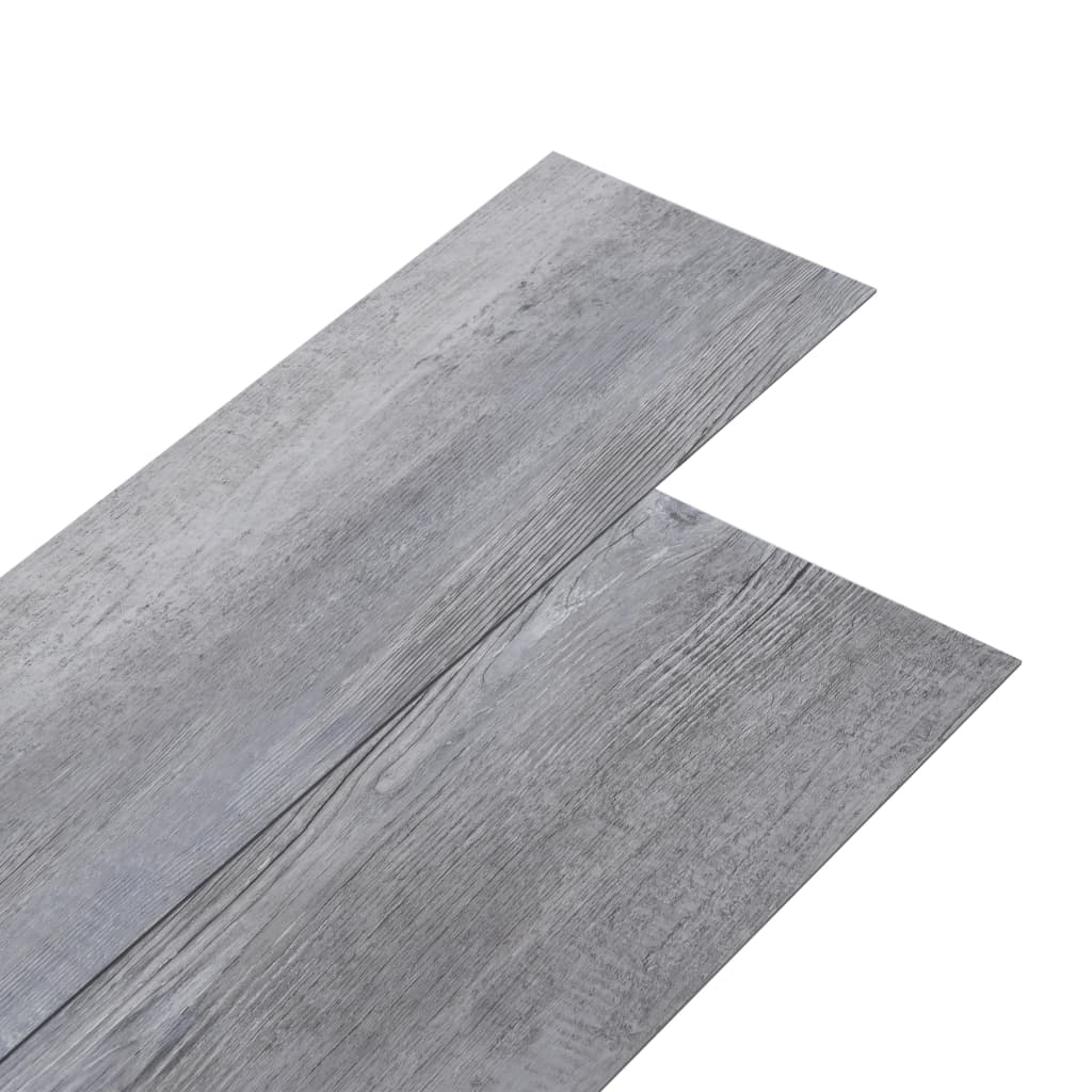 vidaXL Podlahová krytina PVC 5,02 m² 2 mm samolepicí matné šedé dřevo