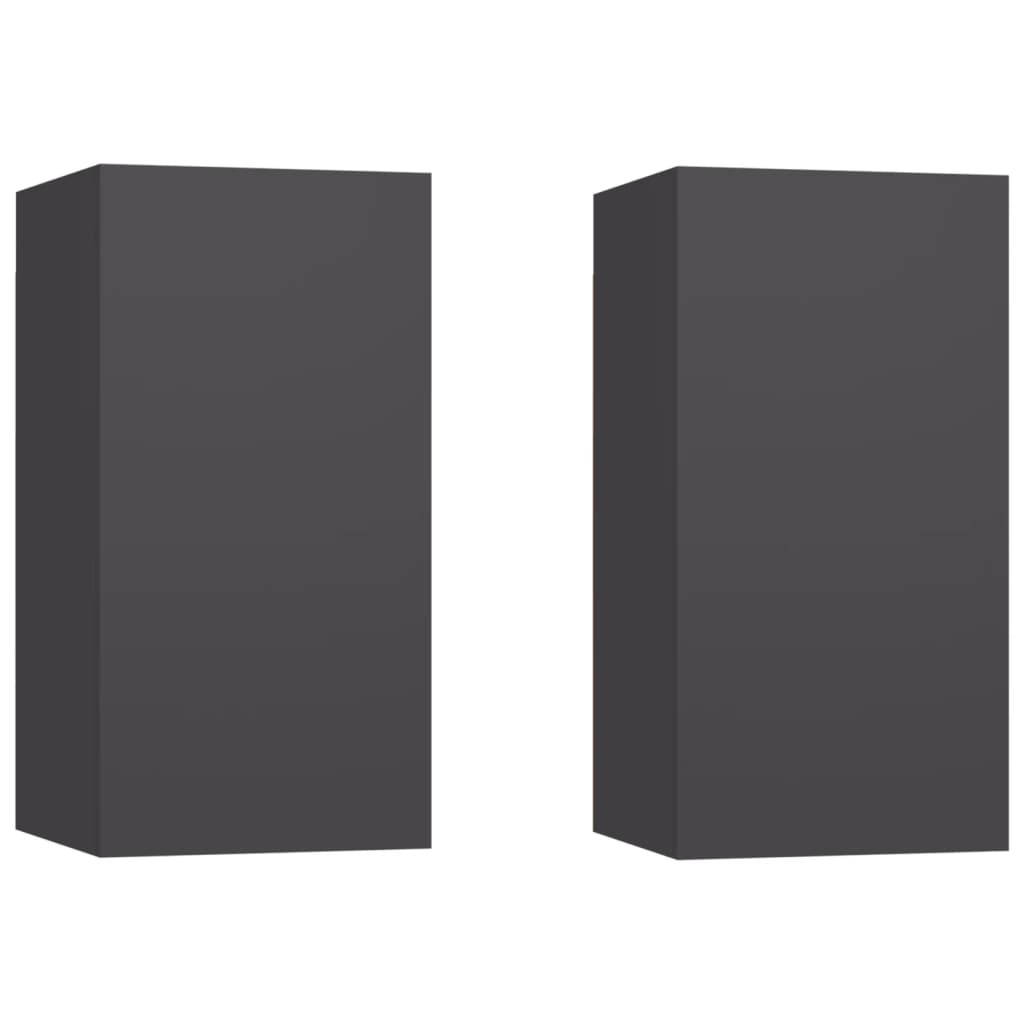 vidaXL TV stolky 2 ks šedé 30,5 x 30 x 60 cm dřevotříska