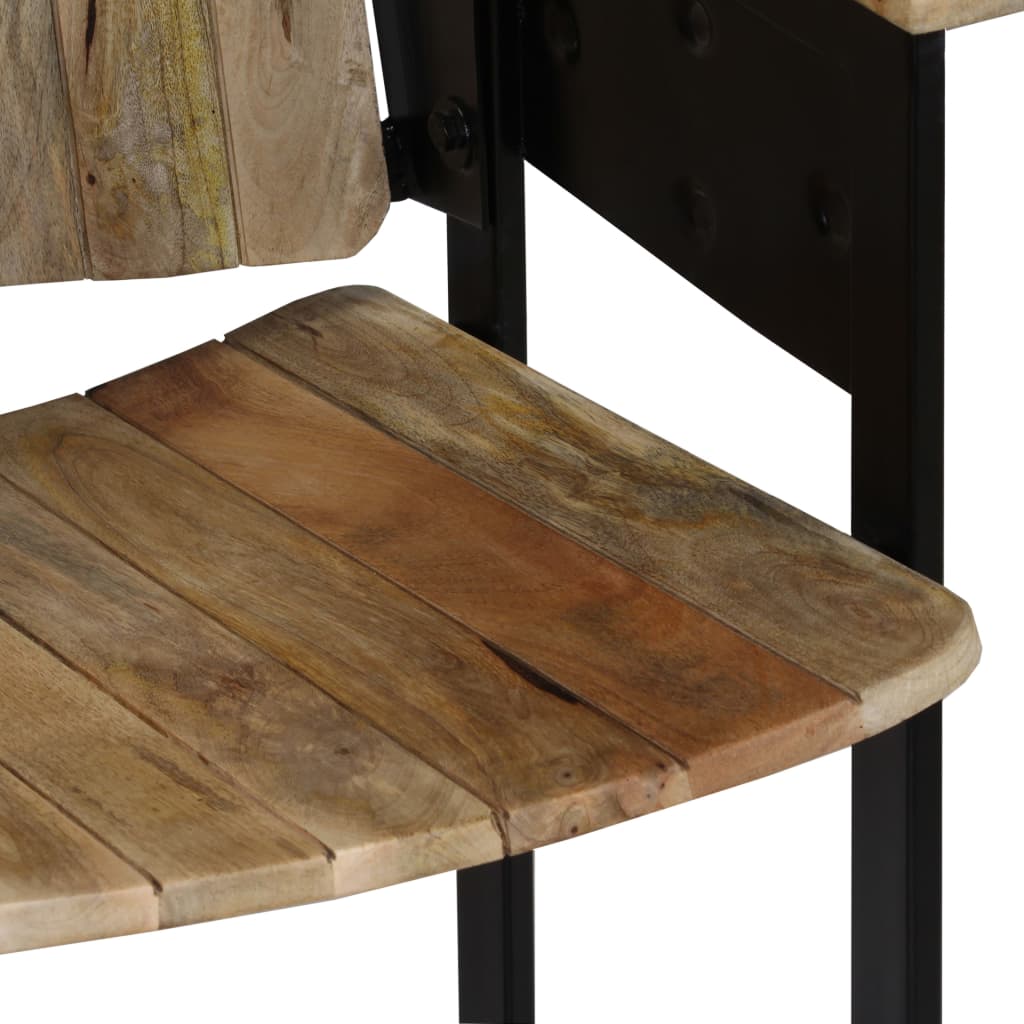 vidaXL 2místná lavice masivní mangovníkové dřevo a ocel