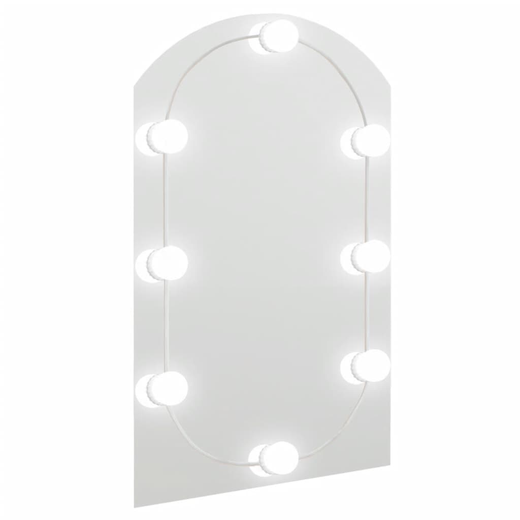 vidaXL Zrcadlo s LED světly 60 x 40 cm sklo obloukové
