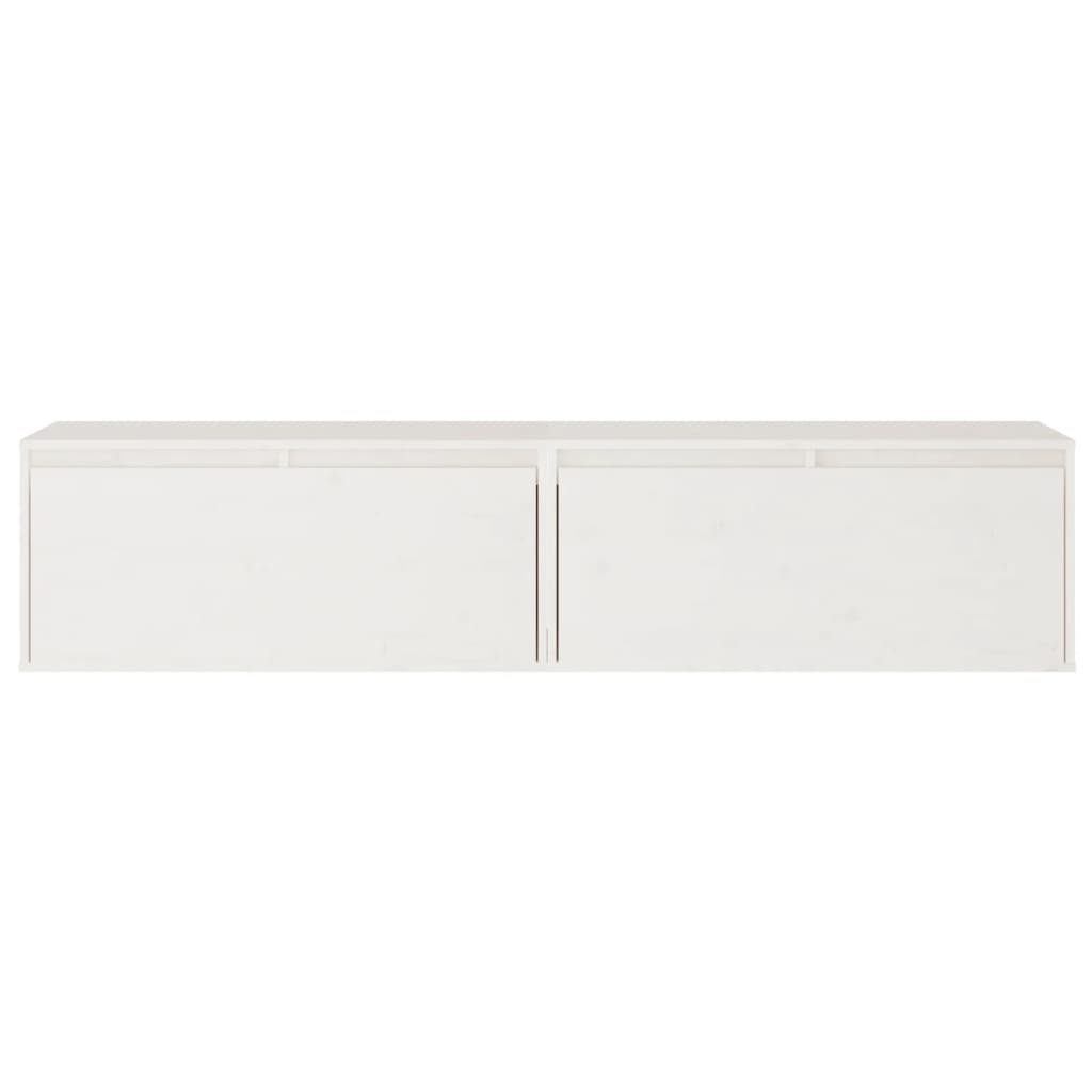 vidaXL Nástěnné skříňky 2 ks bílé 80 x 30 x 35 cm masivní borové dřevo