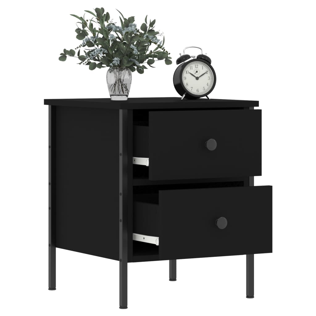 vidaXL Noční stolek černý 40 x 42 x 50 cm kompozitní dřevo