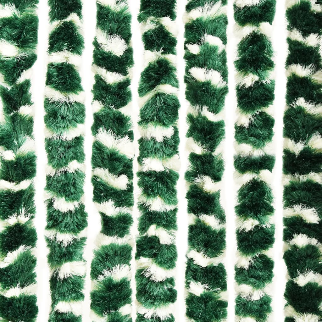vidaXL Závěs proti hmyzu zelený a bílý 90 x 200 cm žinylka