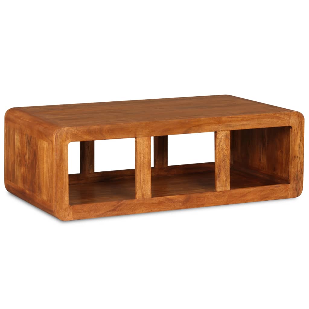 vidaXL Konferenční stolek masivní dřevo s medovým povrchem 90x50x30 cm
