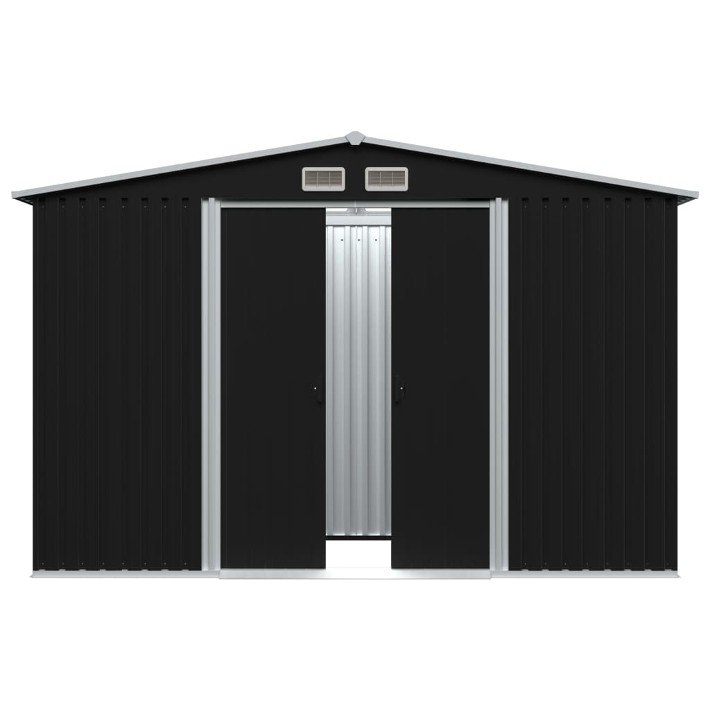 vidaXL Zahradní domek na nářadí antracitový ocel 257 x 205 x 178 cm