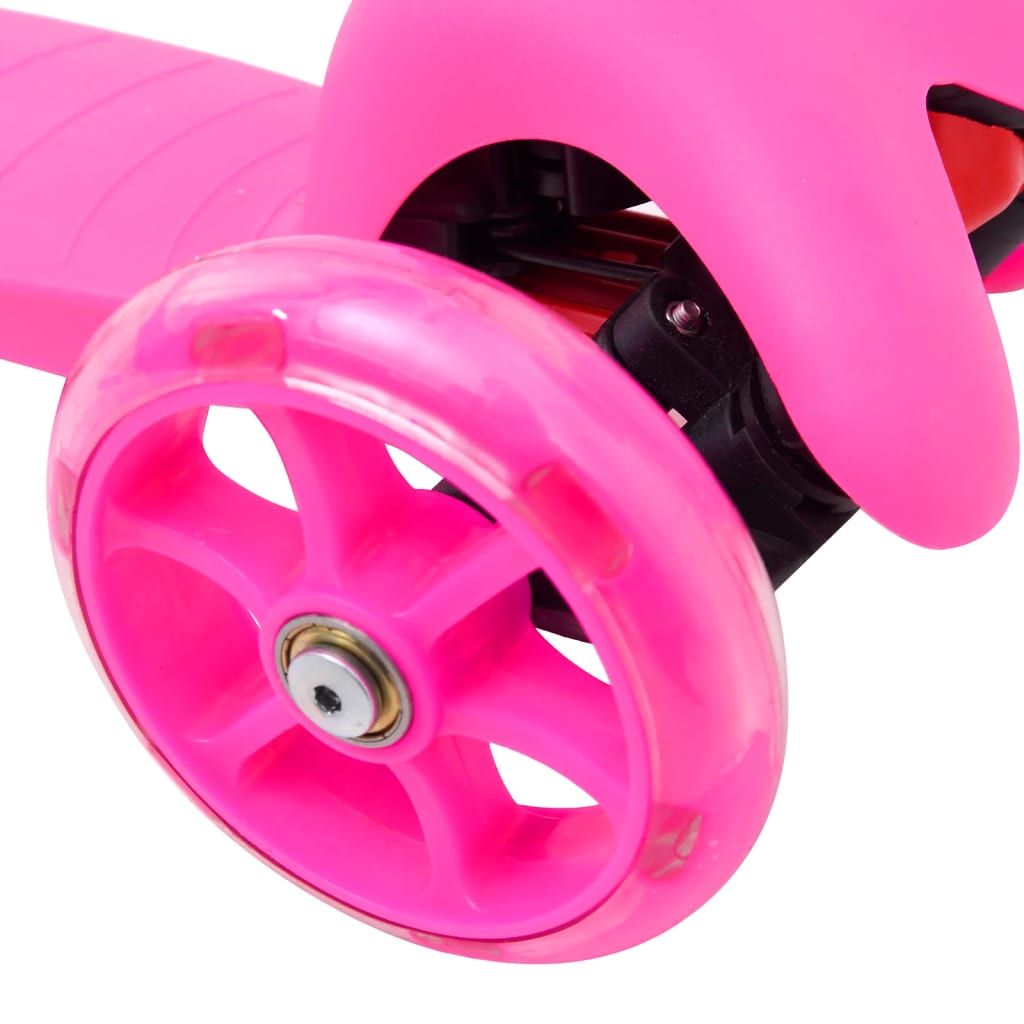 vidaXL 3kolová dětská koloběžka nastavitelná hliníková řídítka růžová