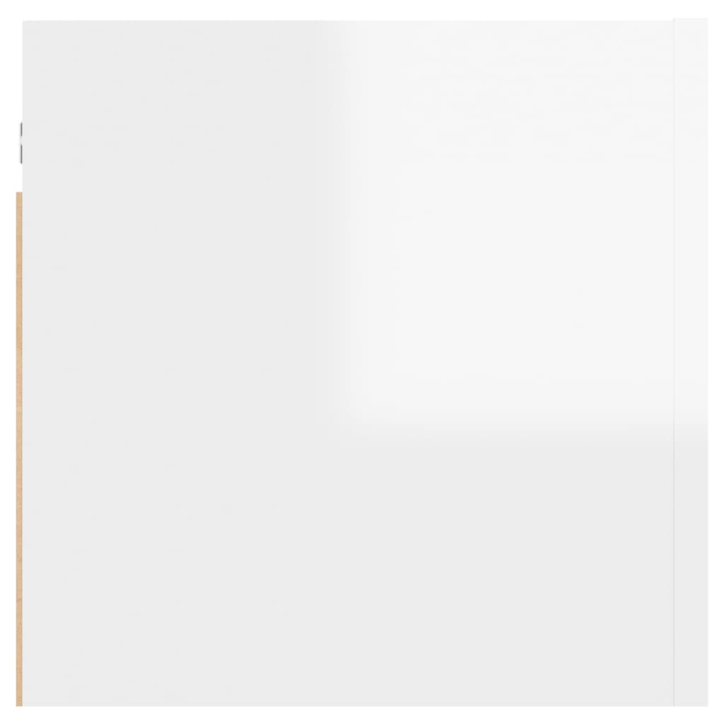 vidaXL Noční stolky 2ks bílé s vysokým leskem 30,5x30x30cm dřevotříska