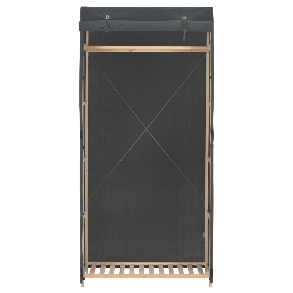 vidaXL Šatní skříň šedá 79 x 40 x 170 cm textil
