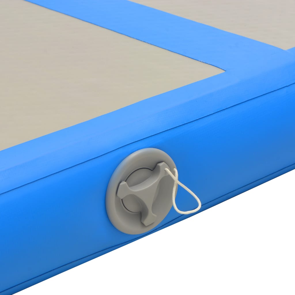 vidaXL Nafukovací cvičební podložka s pumpou 300x100x10 cm PVC modrá